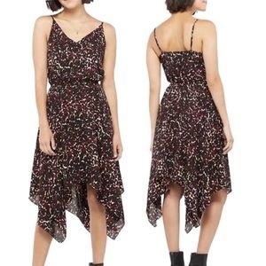 Evereve Peyton Jensen Colton Leopard Print Sleeveless High Low Dress, Sz Small.